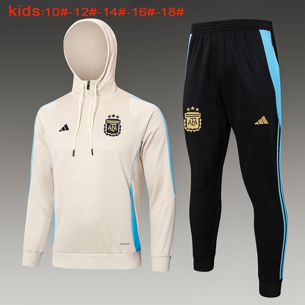 Niños Sudadera Con Capucha Argentina 2024 2025 Amarillo 3